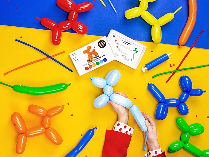 PD KIT MODELARE BALOANE Rainbow balloons 130cm, with pump, mix, 30/SET MBP2P-000 [3]