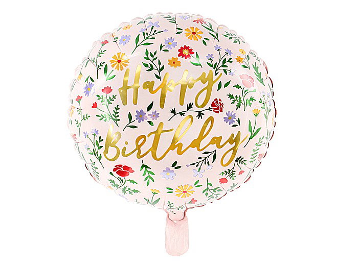 PD BALON FOLIE ALUMINIU Happy Birthday, 35cm, light pink FB48 [1]