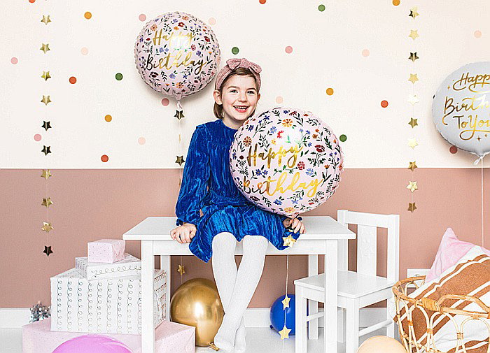 PD BALON FOLIE ALUMINIU Happy Birthday, 35cm, light pink FB48 [2]
