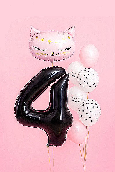 PD BALON FOLIE ALUMINIU Number "4", 86cm, black FB1M-4-010 [2]