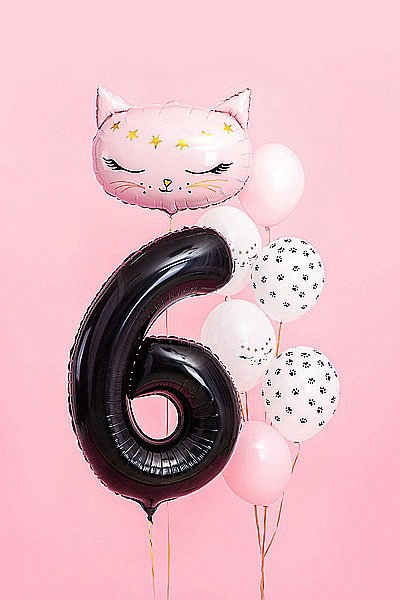 PD BALON FOLIE ALUMINIU Number "6", 86cm, black FB1M-6-010 [2]
