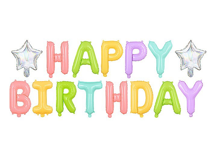 PD BALON FOLIE ALUMINIU Happy Birthday, 395x35cm, mix FB81 [1]