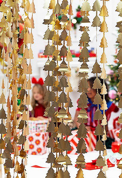 PD GHIRLANDA Christmas trees, gold, 100 x 245cm GNT3-019 [4]