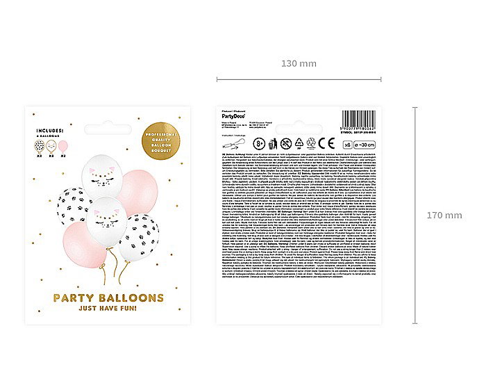 PD BALOANE Balloons 30cm, Cat, mix 6/SET SB14P-306-000-6 [3]