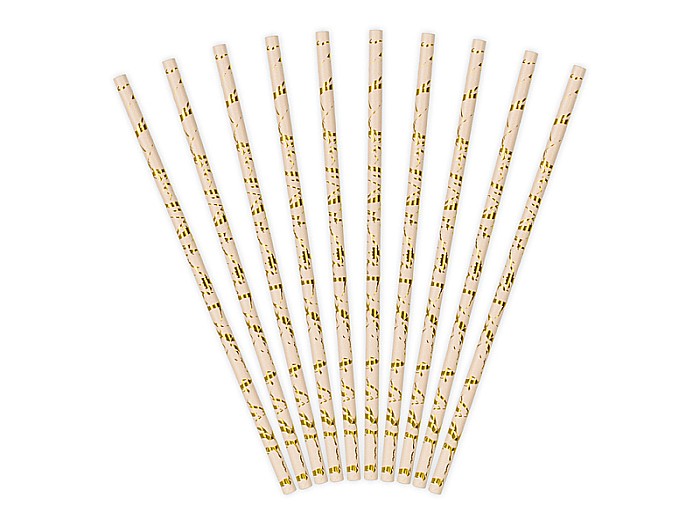 PD PAIE DIN HARTIE PENTRU BAUTURI metallic gold marble,powder pink 19.5cm 10/set SPP13M-081P [2]