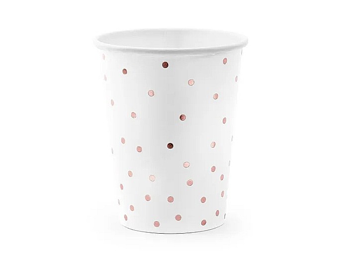 PD PAHARE CARTON Polka Dots, white, 260ml 6/SET KPP53-008-EU3 [1]