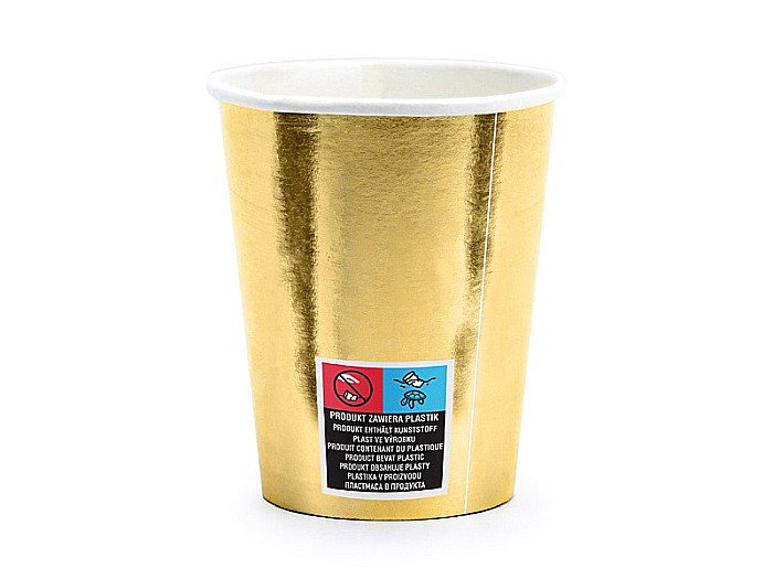 PD PAHAR CARTON Happy New Year, gold, 220ml 6/SET  KPP64-019M-EU1 [3]