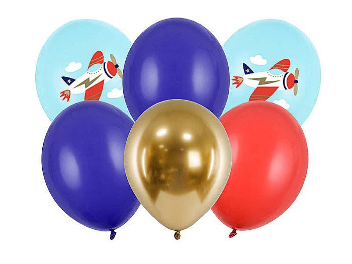 PD BALOANE Balloons 30cm, Plane, Pastel light blue, 6/SET SB14P-312-000-6 [1]