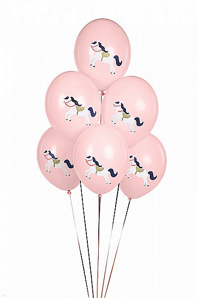 PD BALOANE Balloons 30cm, Little horse, Pastel Pale Pink, 6/set SB14P-316-081J-6 [2]