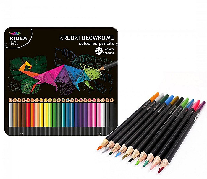 DE CREIOANE COLORATE TRIUNGHIULARE CUTIE METAL CULORI INTENSE 24/SET KIDEA KTMP24KA [2]