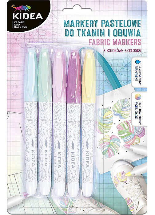 DE MARKER TEXTILE VF ROTUND CULORI PASTEL 5/SET KIDEA MPOT5KA [1]