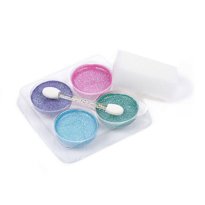 DE SET PICTURA PE FATA CU APLICATOR SI BURETE 4 CULORI GLITTER KIDEA FDTBKA [2]