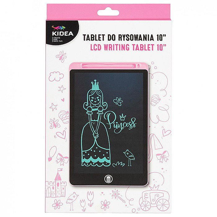DE TABLETA LCD 10 inch PENTRU SCRIS SI DESENAT 26.8*17.5CM ROZ KIDEA TR10CKA [1]
