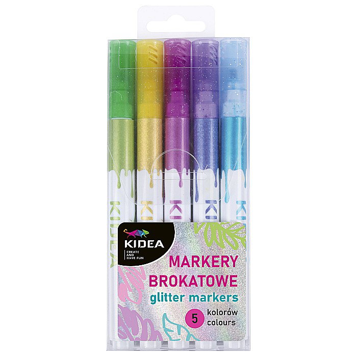 DE MARKER 5/SET CULORI INTENSE GLITTER KIDEA MBA5KKA [1]