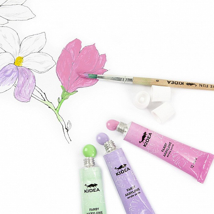 DE VOPSEA ACRILICA 12ML 12 CULORI/SET PASTEL KIDEA FAAP12KA [4]