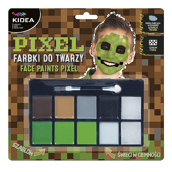 SET PICTURA PE FATA CU BURETE SII APLICATOR 8 CULORI PIXEL KIDEA FDTZPKA [1]