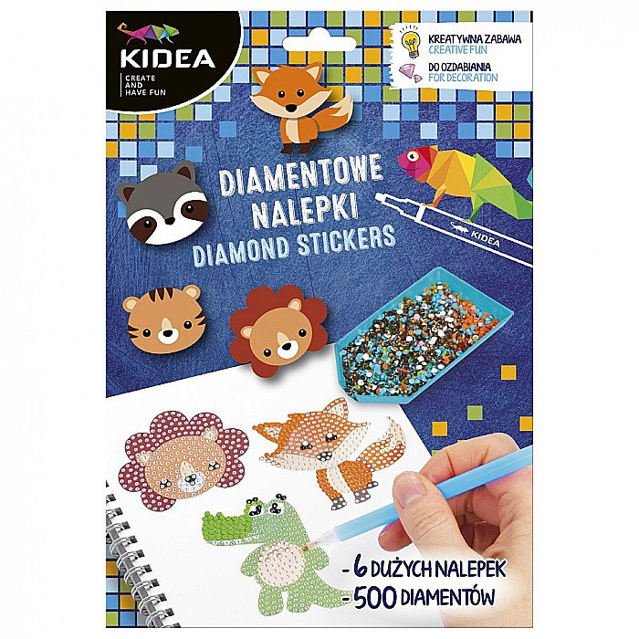 SET CREATIV CU STICKERE SI DIAMANTE ANIMALE KIDEA NDZKA [1]