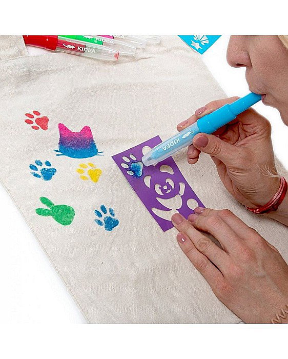 DE MARKERE SPRAY PENTRU TEXTILE 5 CULORI/SET ANIMALS KIDEA MTSSZ5KA [4]