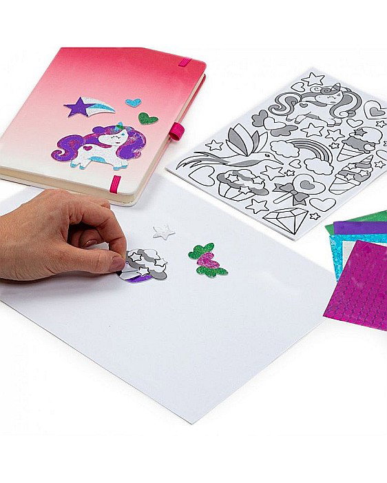 DE SET CREATIV CU STICKERE SI FOLII COLORATE METALIZATE UNICORN KIDEA MNZKUKA [3]