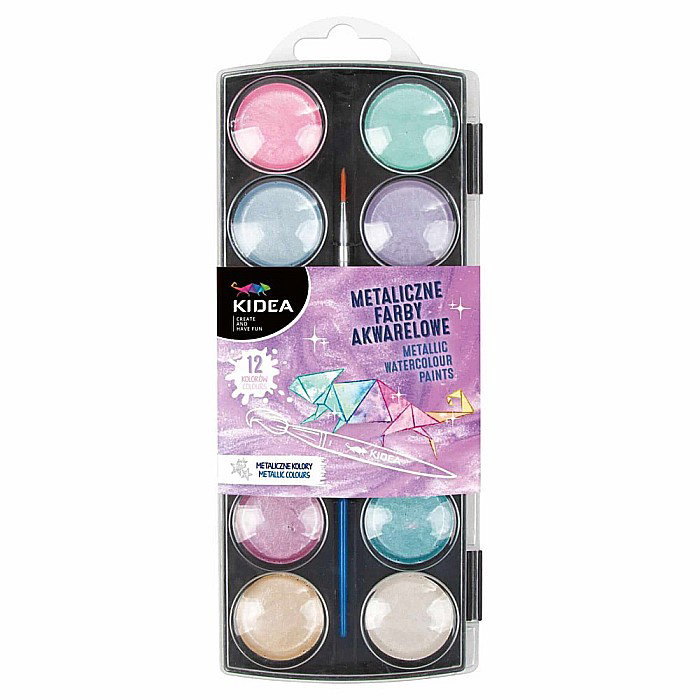DE ACUARELE 12 CULORI METALICE/SET + PENSULA KIDEA MFA12KKA [1]