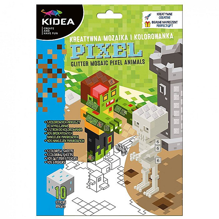 JOC CREATIV CARTE DE COLORAT MOZAIC PIXEL GLITTER KIDEA MOKPKA [1]