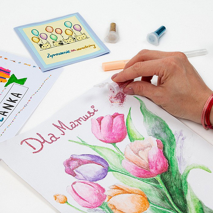 SET CREATIV KIDEA PIX CU LIPICI SI SCLIPICI IN 5 CULORI PK5BKA [2]