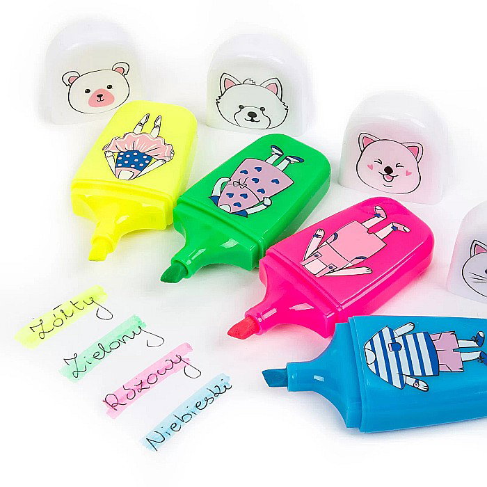 DE TEXTMARKER 4/SET CULORI INTENSE ANIMALE NEW LOOK KIDEA ZZNLKA [3]