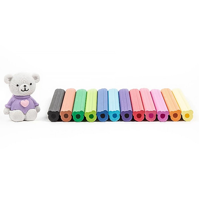 DE CREIOANE COLORATE 12/SET JUMBO FORMA URSULET KIDEA KMJ12KKA [2]