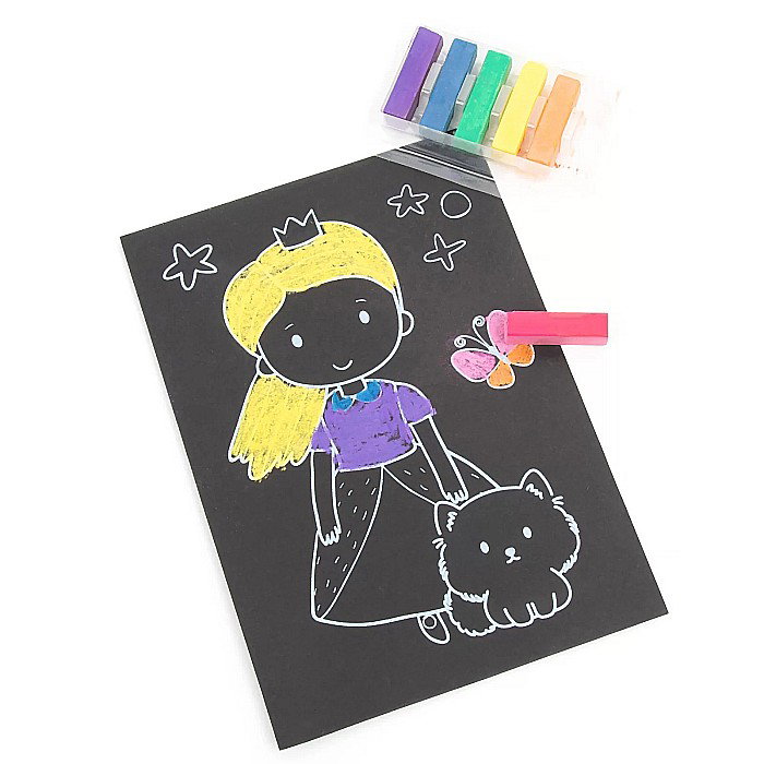 DE SET DESEN 6 CULORI PASTELURI CRETATE PRINCESS KIDEA ZRPKKA [3]