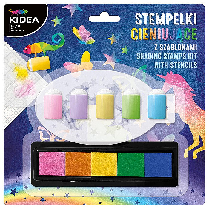DE STAMPILE 5 CULORI/SET CU SABLOANE SI BURETE APLICATOR KIDEA SCSKA [1]