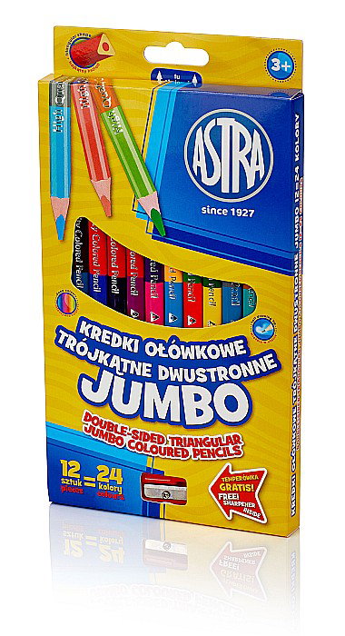 AS CREIOANE COLORATE 12/SET BICOLOR JUMBO + ASCUTITOARE ASTRA 312118001 [1]