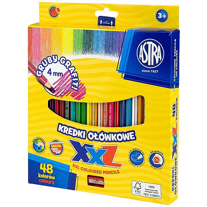 AS CREIOANE COLORATE 48/SET HEXAGONALE + ASCUTITOARE ASTRA 312120006 [1]