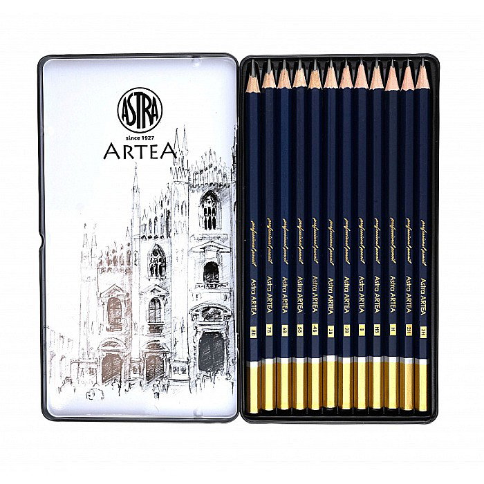 AS SET 12 CREIOANE GRAFIT 8B-3H ARTEA ASTRA CUTIE METAL 206120013 [2]