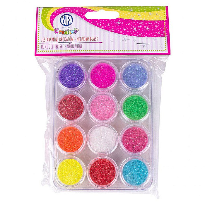AS SCLIPICI 12 CULORI GLITTER NEON 2.5CM ASTRA CREATIVO 335121009 [1]