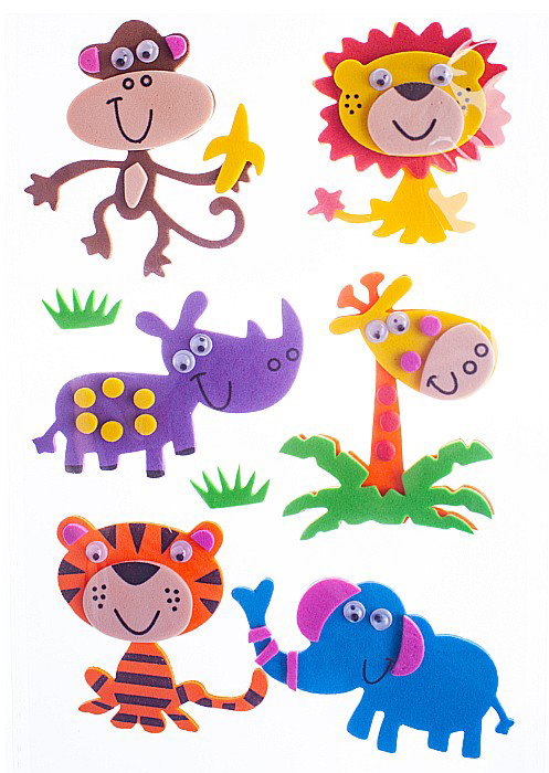 AS STICKER SPUMA ANIMALE SALBATICE 6/SET ASTRA CREATIVO 335122021 [1]