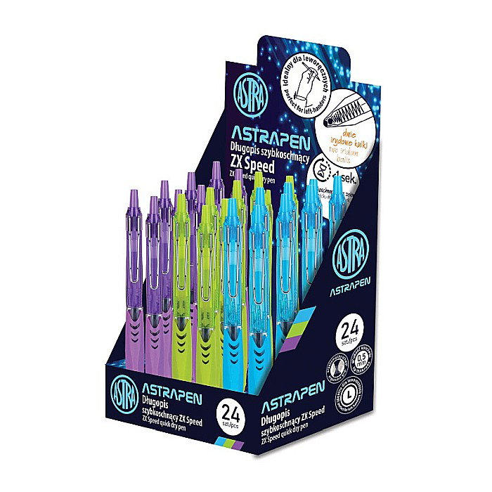 PIX GEL ERGONOMIC 0.5MM CLICK ASTRAPEN ZX SPEED CULORI ASORTATE 201122001 [2]