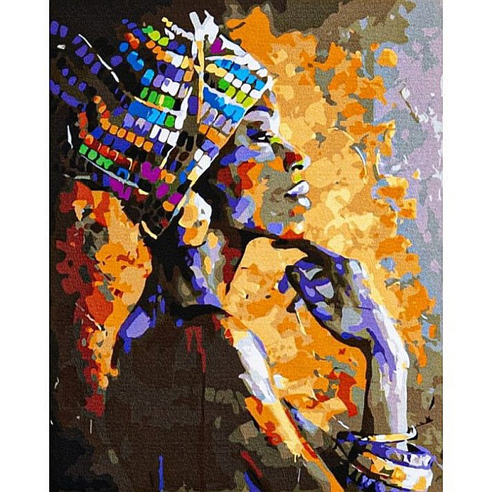 AS PANZA PICTURA PE NUMERE 40*50CM CU VOPSELE SI PENSULE, SUFLET AFRICAN 801023901 [1]