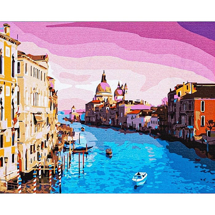 AS PANZA PICTURA PE NUMERE 40*50CM CU VOPSELE SI PENSULE, PEISAJ VENETIAN 801023907 [1]