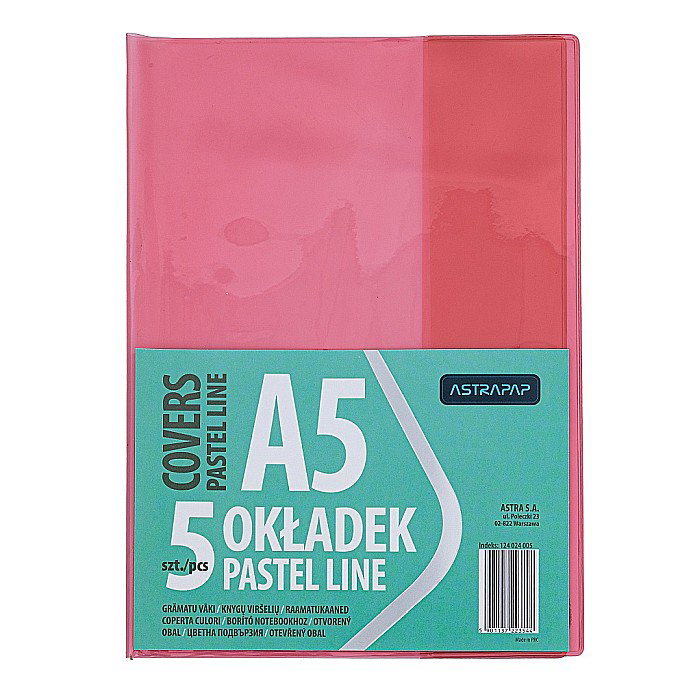 COPERTĂ PLASTIC A5 DIVERSE CULORI  5/SET ASTRA 124024005 [2]