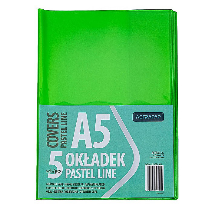 COPERTĂ PLASTIC A5 DIVERSE CULORI  5/SET ASTRA 124024005 [4]