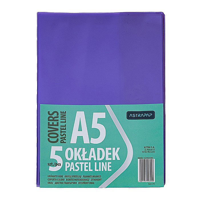 COPERTĂ PLASTIC A5 DIVERSE CULORI  5/SET ASTRA 124024005 [6]