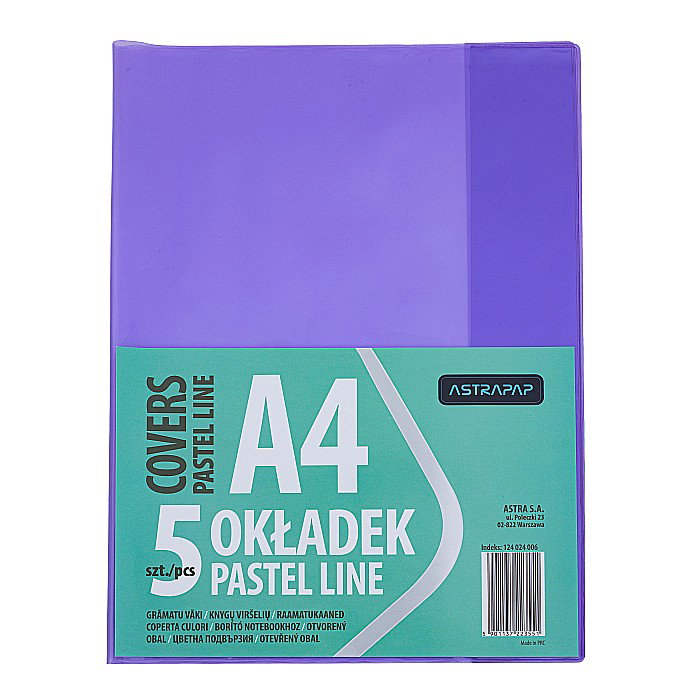 COPERTĂ PLASTIC A4 DIVERSE CULORI 5/SET ASTRA 124024006 [1]