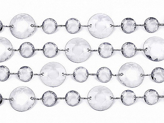 PD GHIRLANDA DIN CRISTALE, transparent, 1 metru, 18x30mm, CC02 [1]