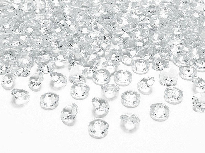 PD CONFETTI DIAMANTE, Diamond confetti, colourless, 12mm 100/SET ADC12-099 [1]