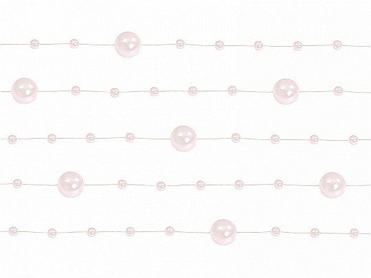 PD GHIRLANDA PERLE DECOR ROZ DESCHIS 1.3M 5/SET GP19 [2]