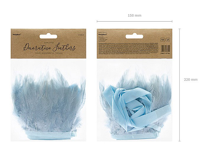 PD GHIRLANDA DIN PENE light misty blue, lenght 1m GF1-093J [4]