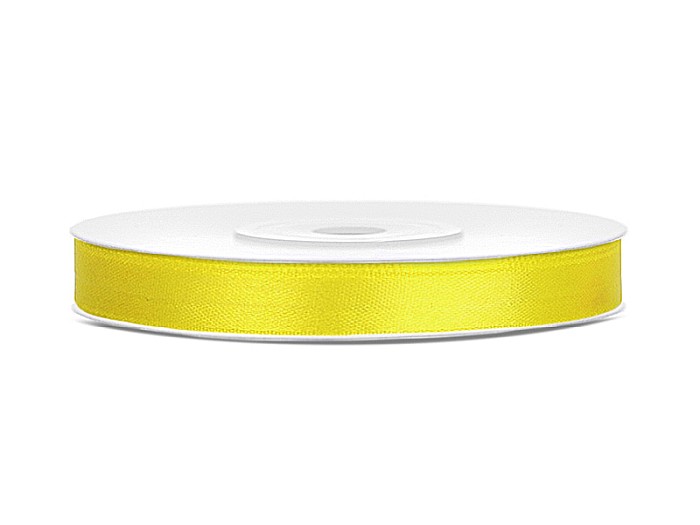 PD BANDA SATIN, Satin Ribbon, yellow, 6mm/25m TS6-084 [1]
