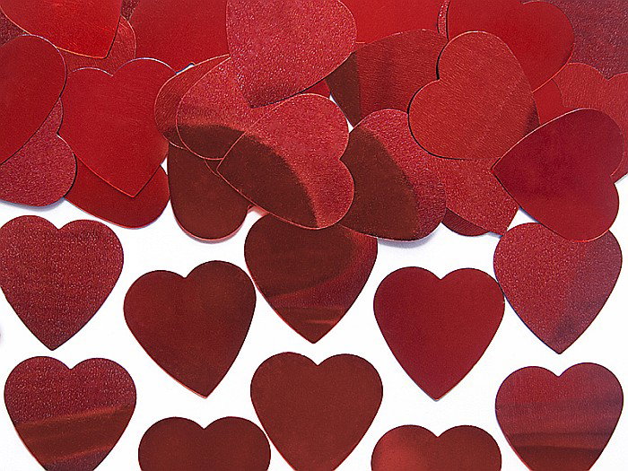 PD CONFETTI, Confetti Hearts, red, 25mm, 10g KONS33 [1]