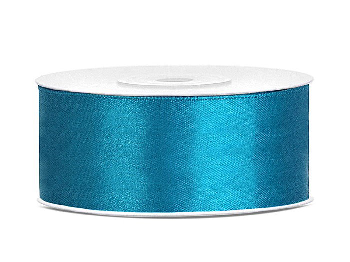PD BANDA SATIN, Satin Ribbon, turquoise, 25mm/25m TS25-083 [1]