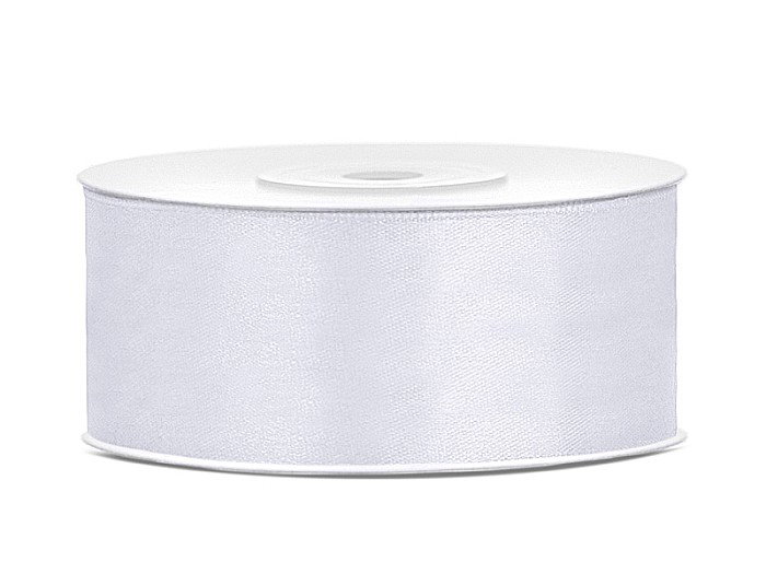 PD BANDA SATIN, Satin Ribbon, white, 25mm/25m TS25-008 [1]